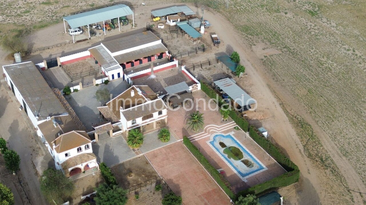 Aerial view of building complex