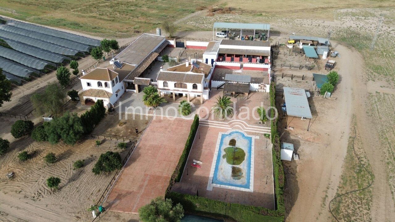 Aerial view of building complex